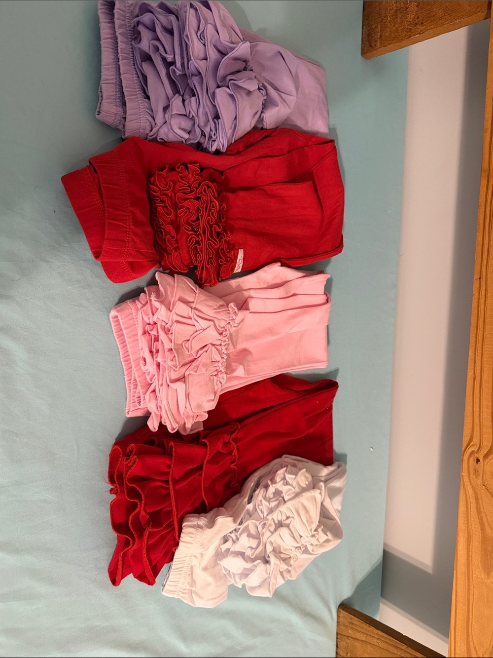 Ruffle pants  Bundle - Pink, Red, Lavender, White